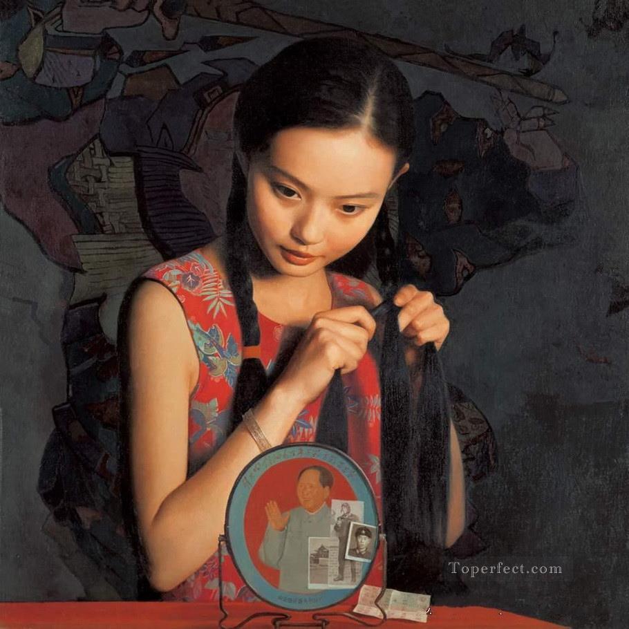 Early morning WYD Chinese Girls Oil Paintings